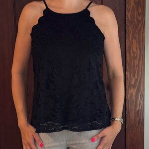 Fortune and Ivy Black lacy tank top